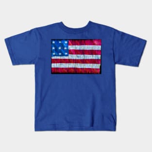 Rustic American Flag Kids T-Shirt